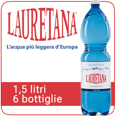 Lauretana 6x1,5lt : acqua minerale con consegna a domicilio