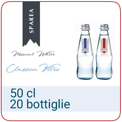 Acqua Naturale Lauretana 0,5 Litri Bottiglia di Vetro con consegna